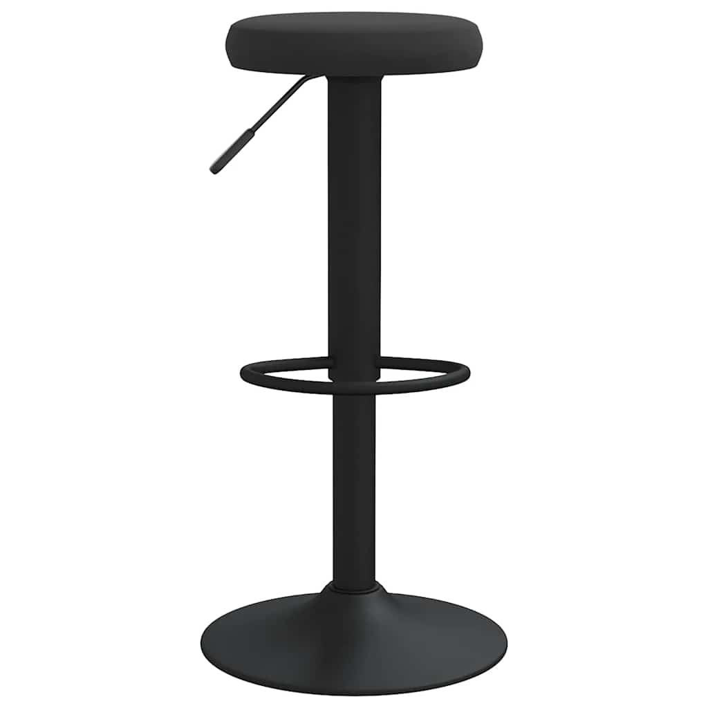 Bar stools, 2 pcs, black, velvet