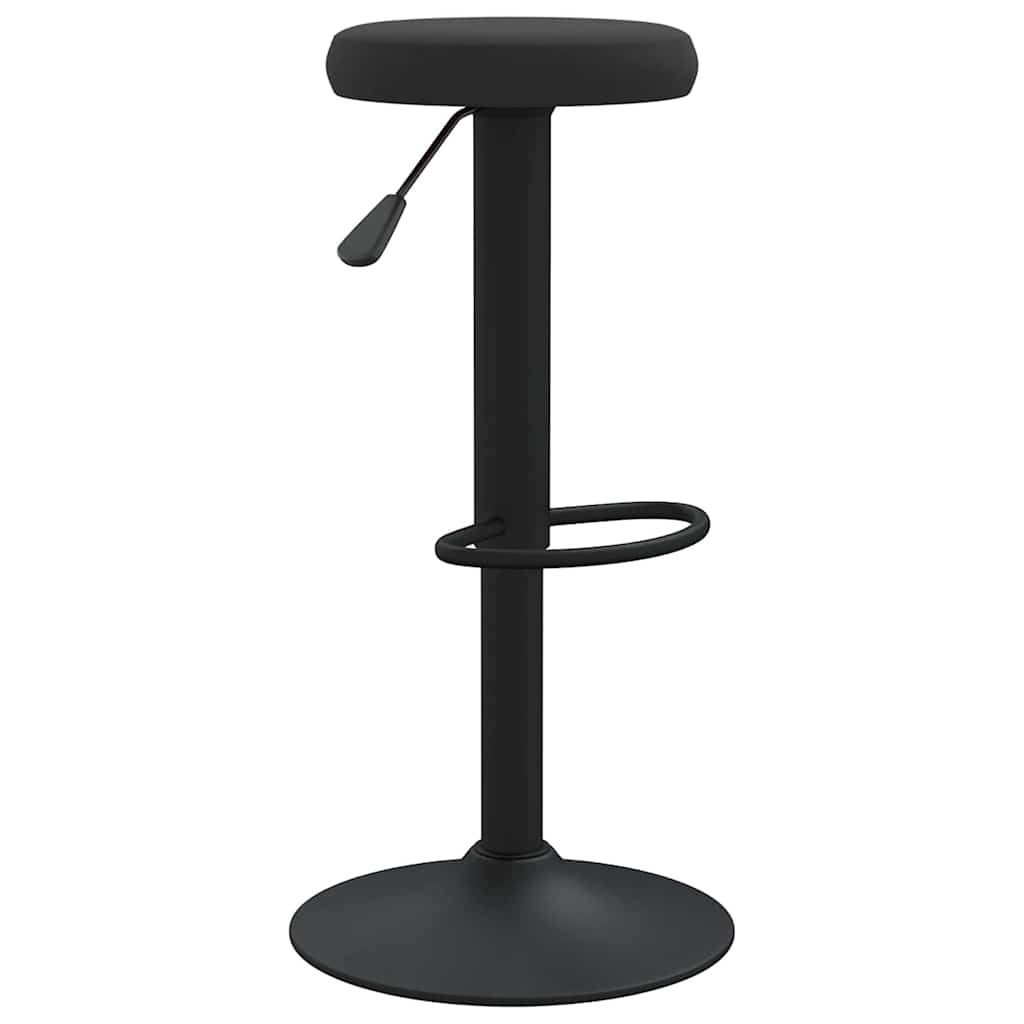 Bar stools, 2 pcs, black, velvet