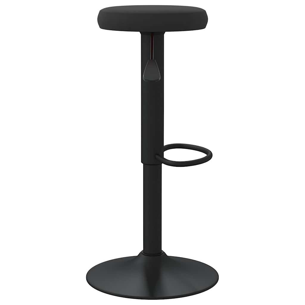 Bar stools, 2 pcs, black, velvet