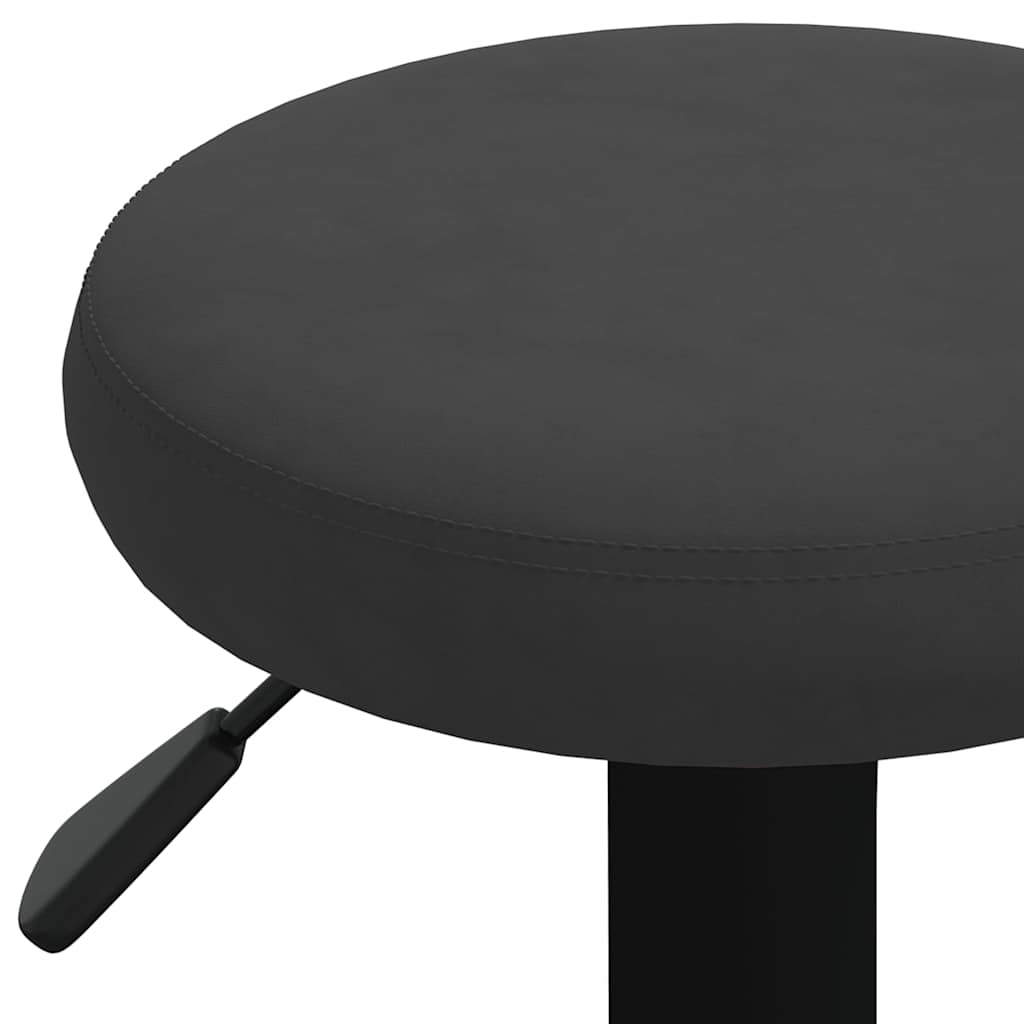 Bar stools, 2 pcs, black, velvet