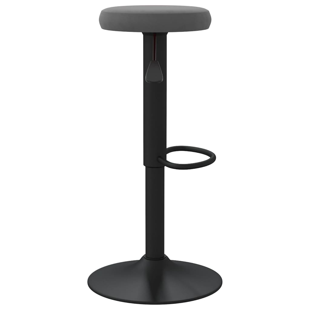 Bar stools, 2 pcs., dark grey, velvet