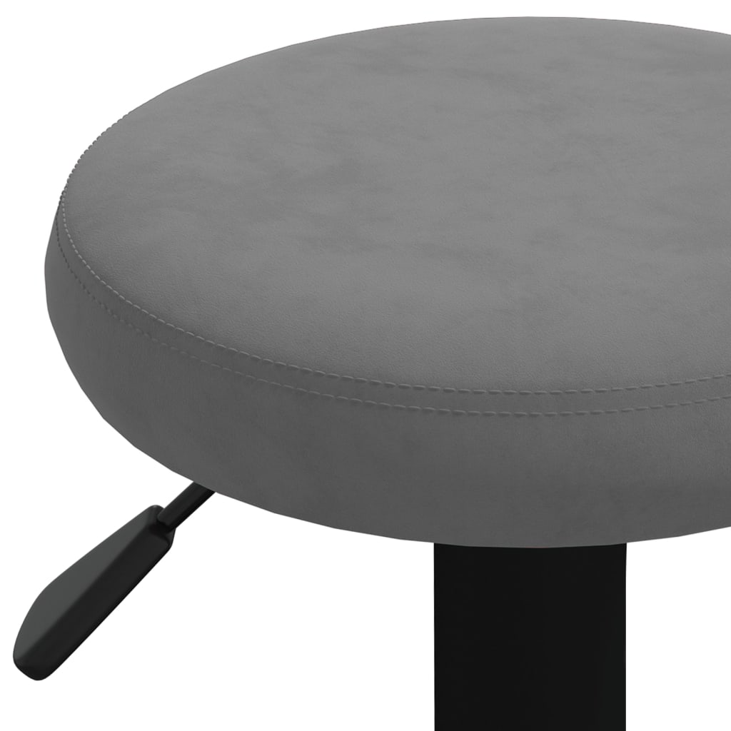 Bar stools, 2 pcs., dark grey, velvet