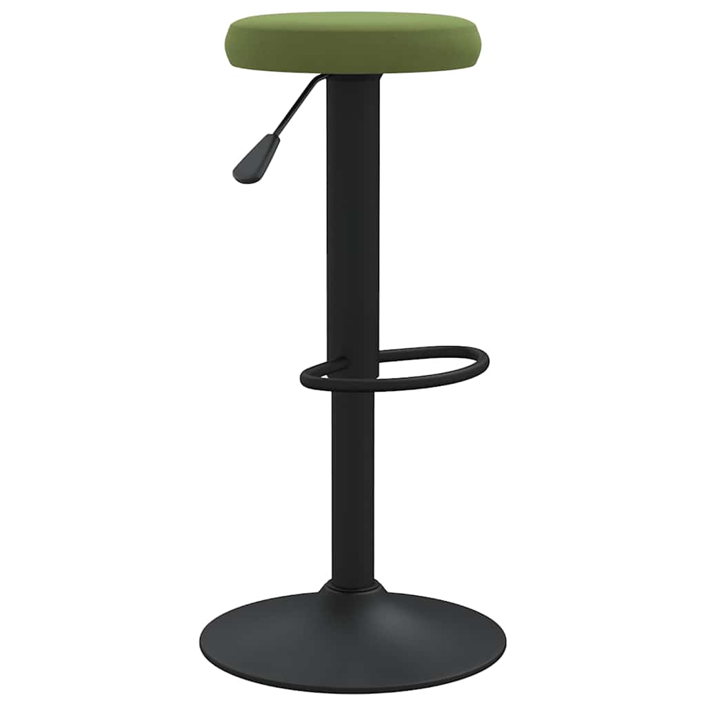 Bar stools, 2 pcs., light green, velvet