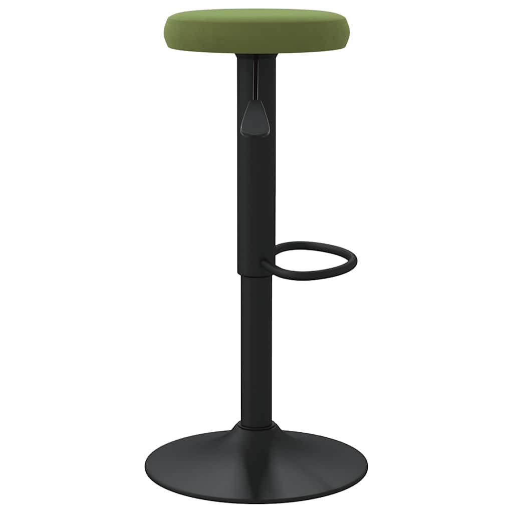 Bar stools, 2 pcs., light green, velvet