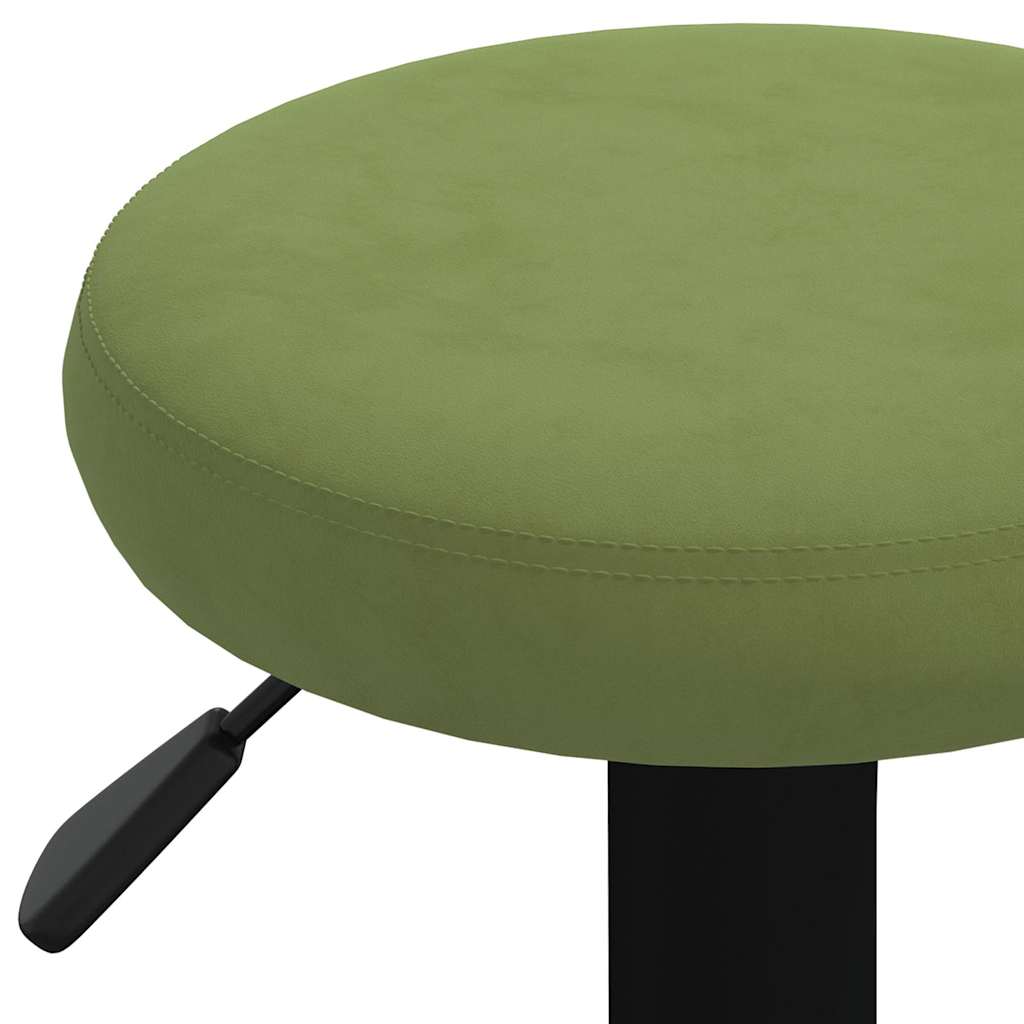 Bar stools, 2 pcs., light green, velvet