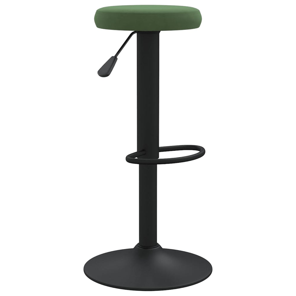 Bar stools, 2 pcs., dark green, velvet