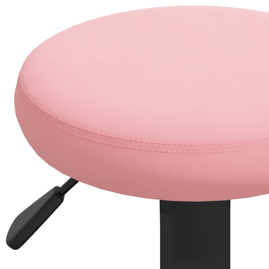 Bar stools, 2 pcs, pink, velvet
