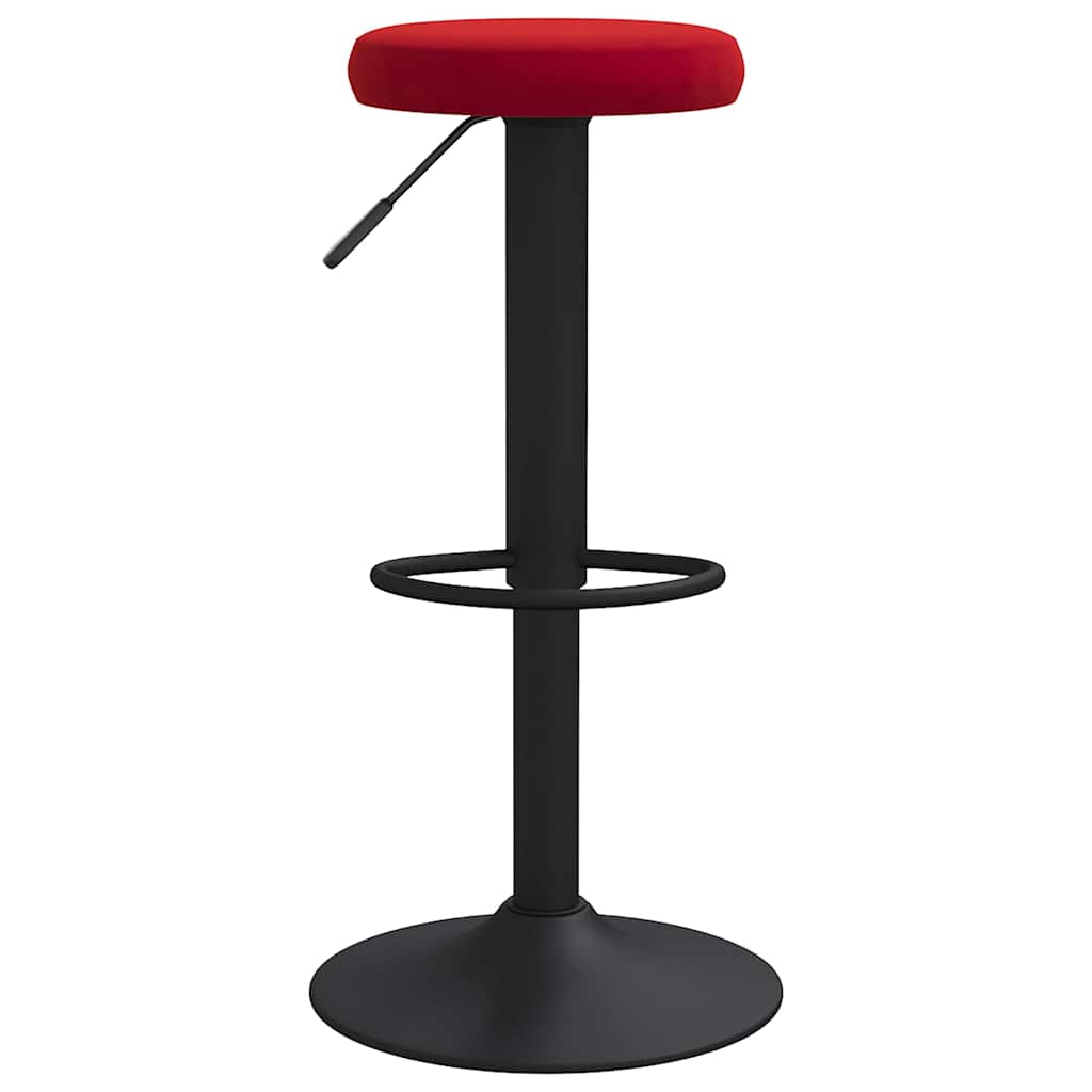 Bar stools, 2 pcs., burgundy, velvet