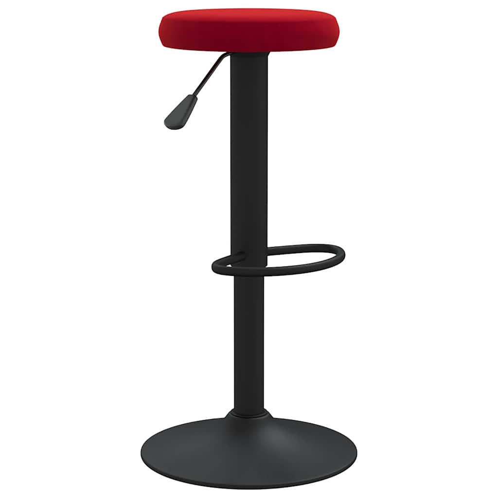 Bar stools, 2 pcs., burgundy, velvet