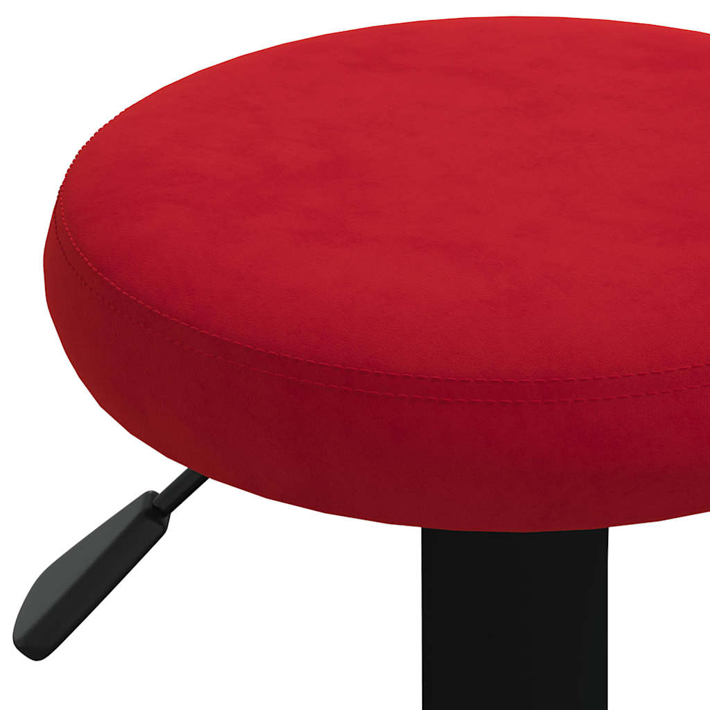 Bar stools, 2 pcs., burgundy, velvet