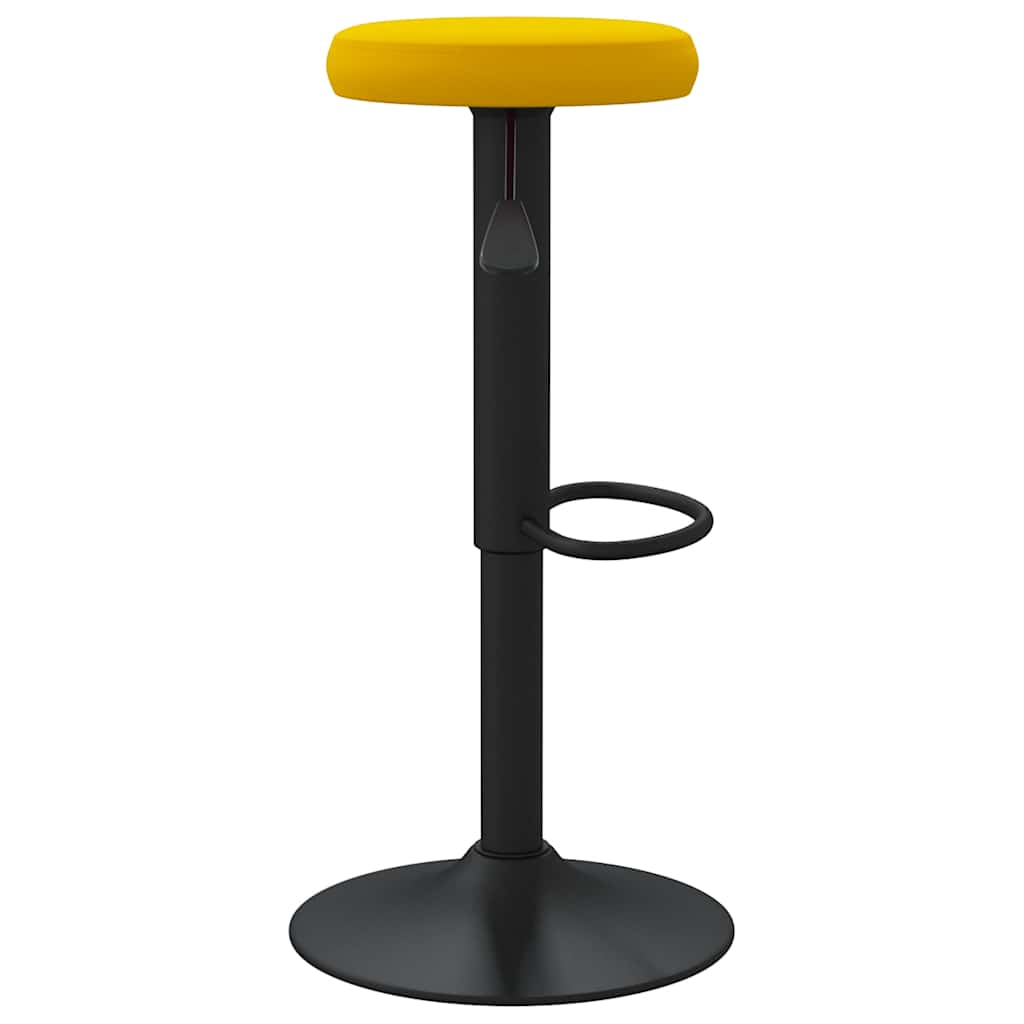 Bar stools, 2 pcs., mustard yellow, velvet