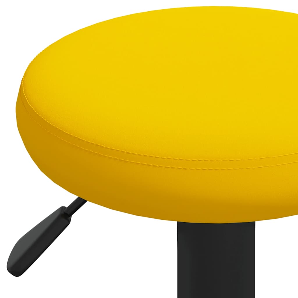 Bar stools, 2 pcs., mustard yellow, velvet