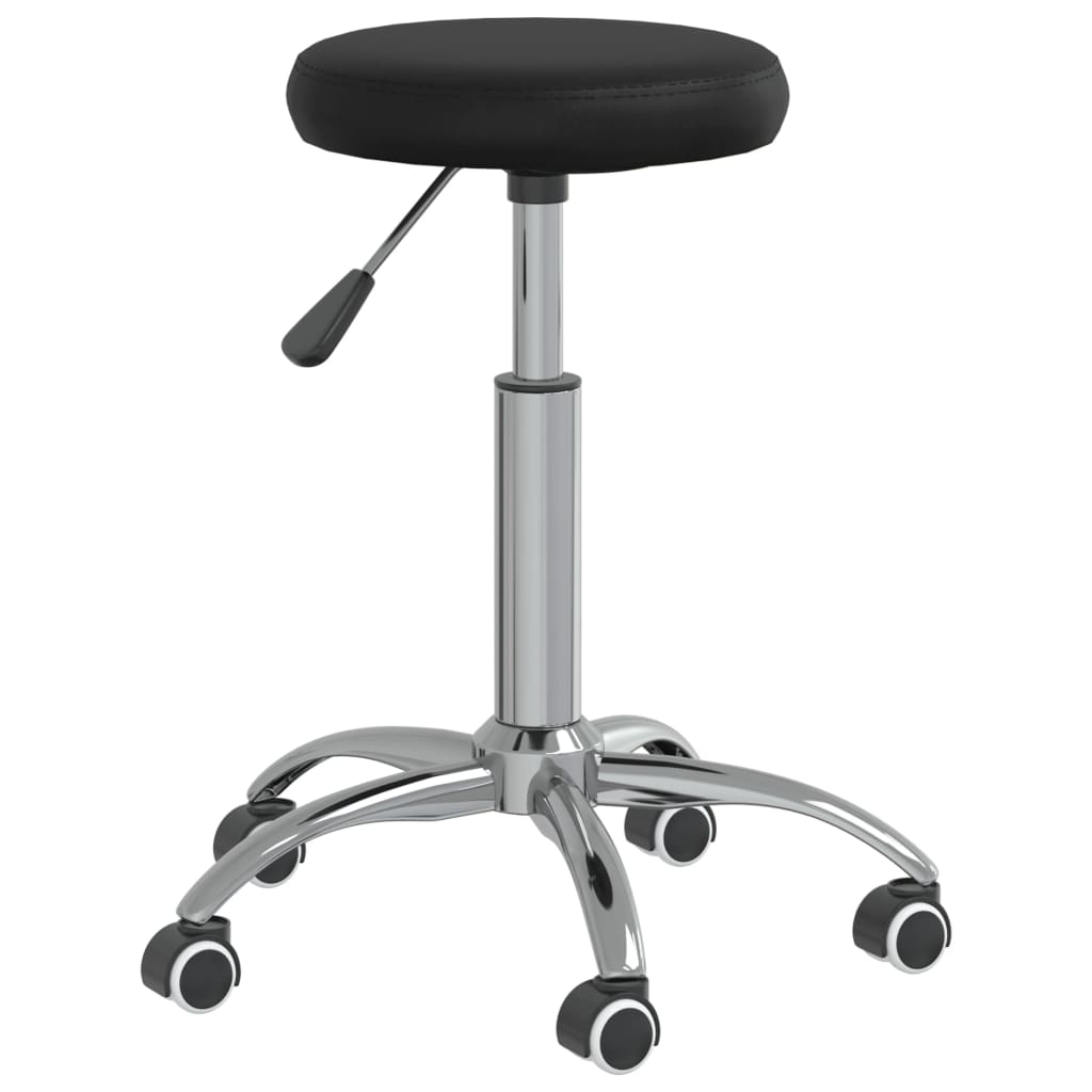 Swivel office chair, black, artificial leather