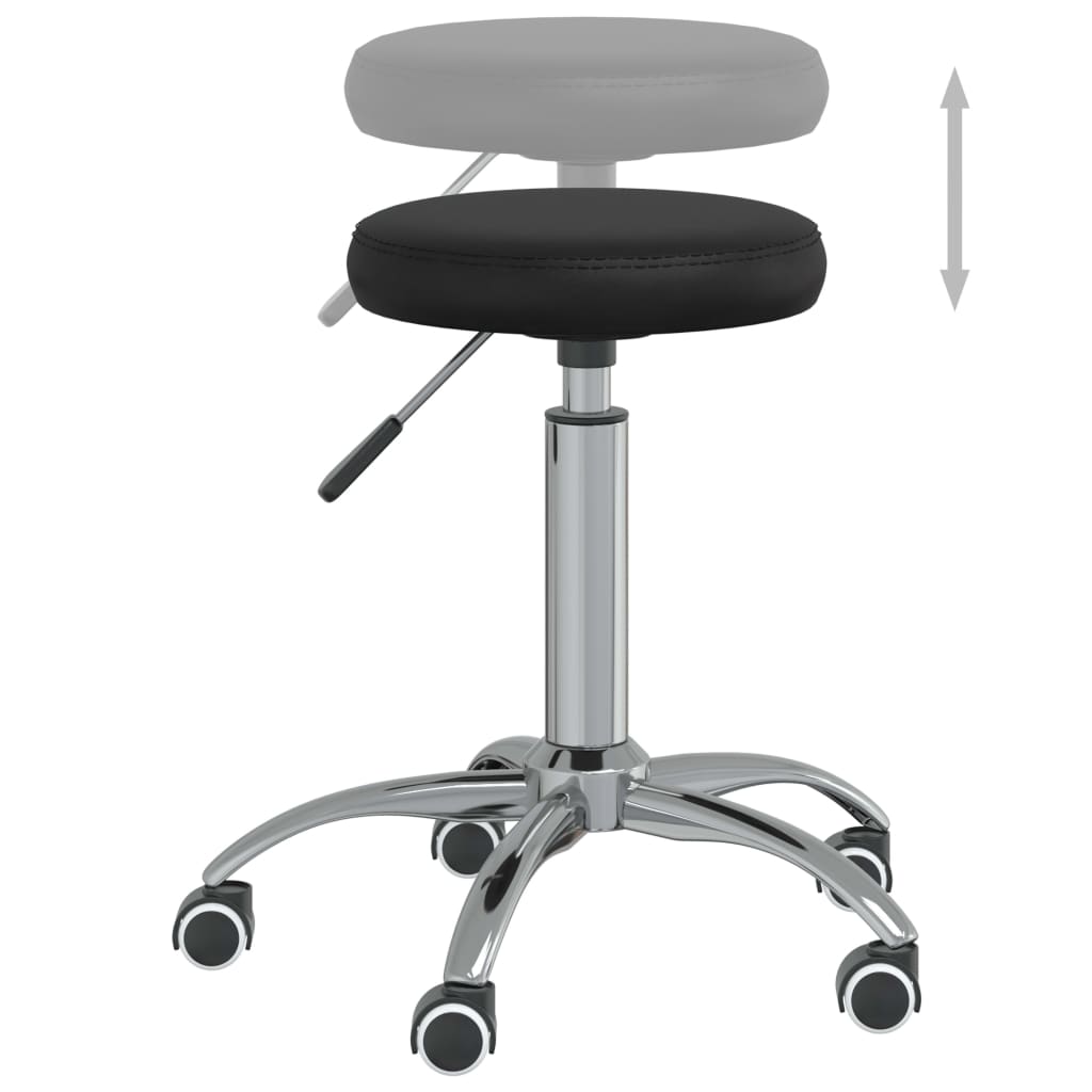 Swivel office chair, black, artificial leather
