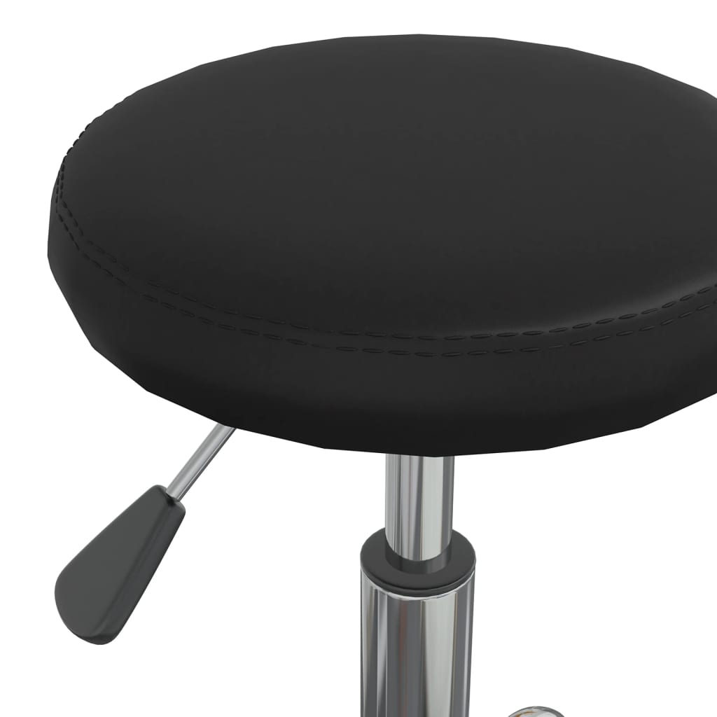 Swivel office chair, black, artificial leather