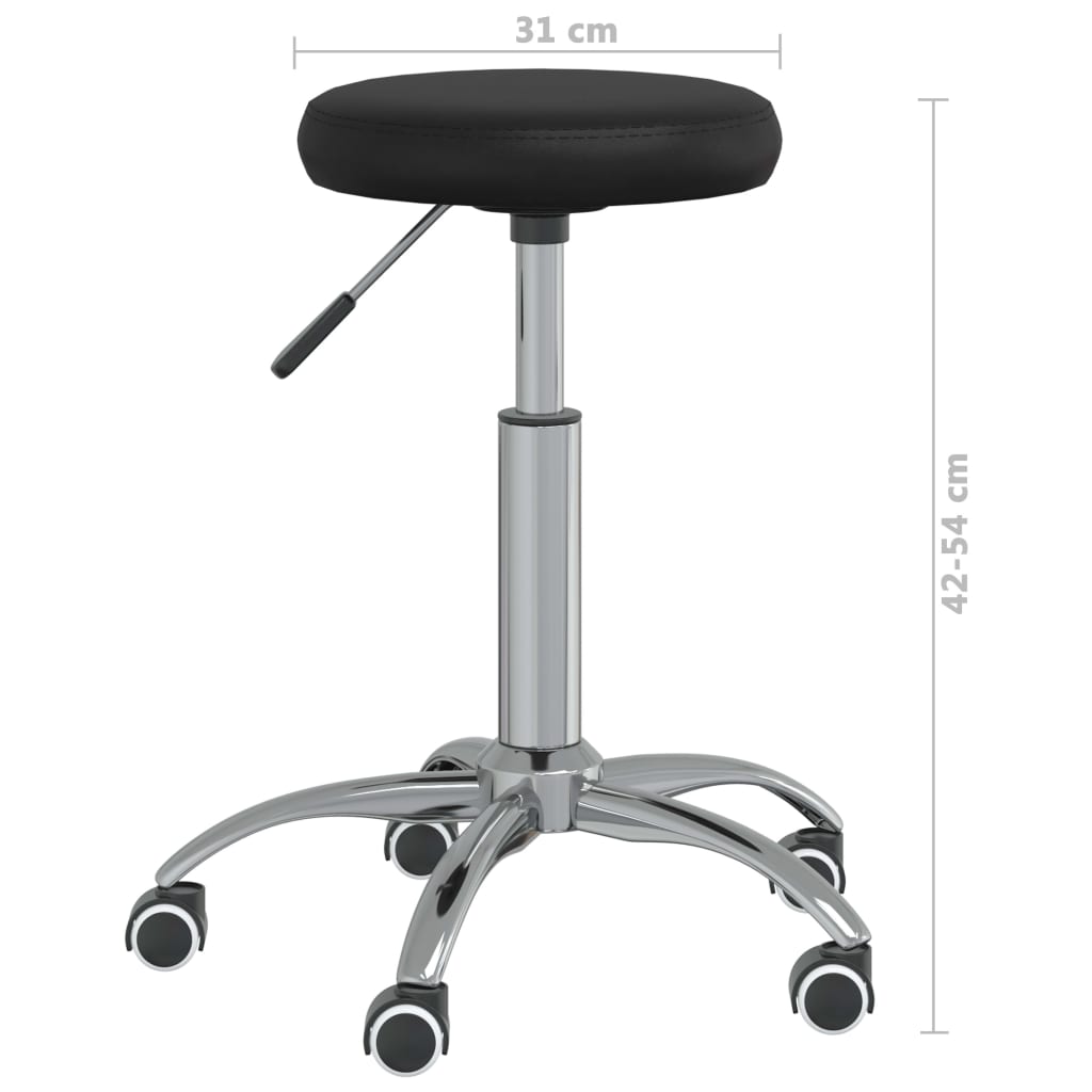 Swivel office chair, black, artificial leather