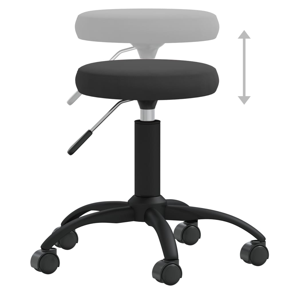 Swivel office chair, black, velvet