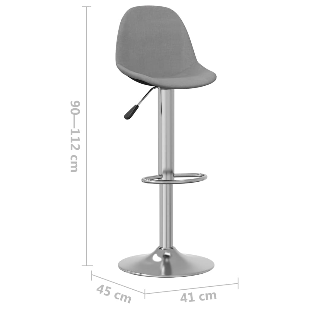 Bāra krēsli, 2 gab., tumši pelēki, audums