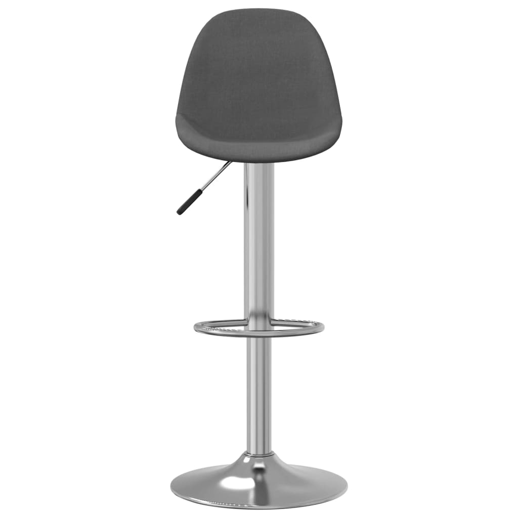 Bar stools, 2 pcs., dark grey, fabric