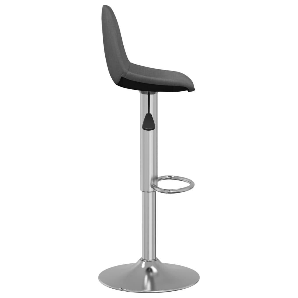 Bar stools, 2 pcs., dark grey, fabric