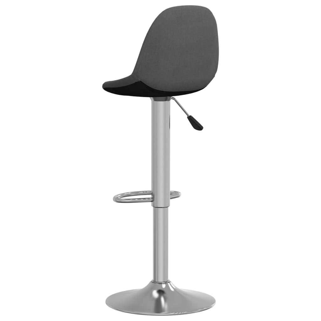Bar stools, 2 pcs., dark grey, fabric