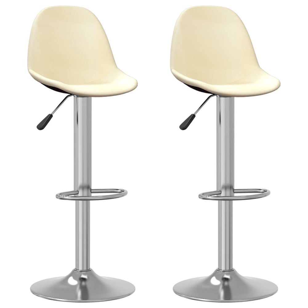 Bar stools, 2 pcs., cream, fabric
