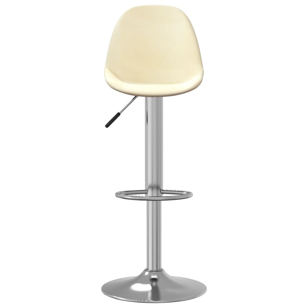 Bar stools, 2 pcs., cream, fabric