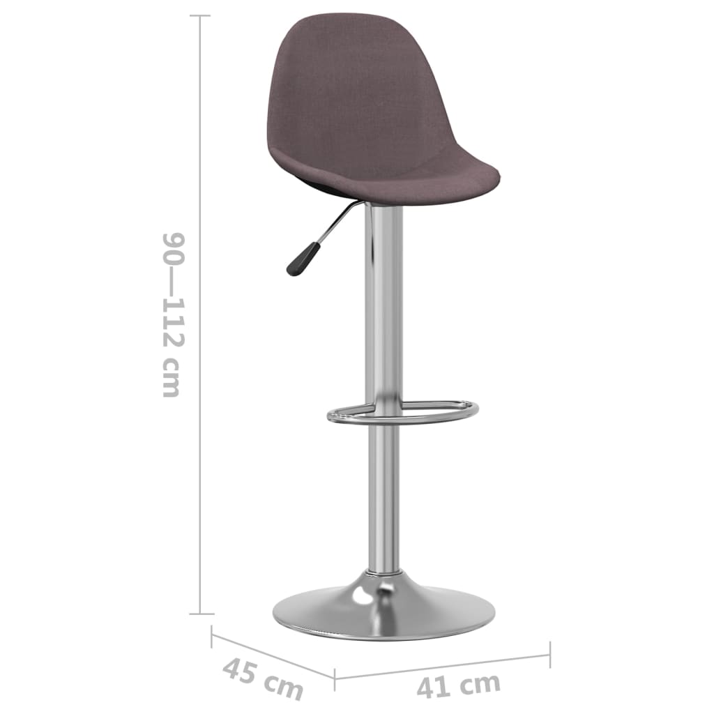 Baro taburetės, 2vnt., taupe spalvos, audinys