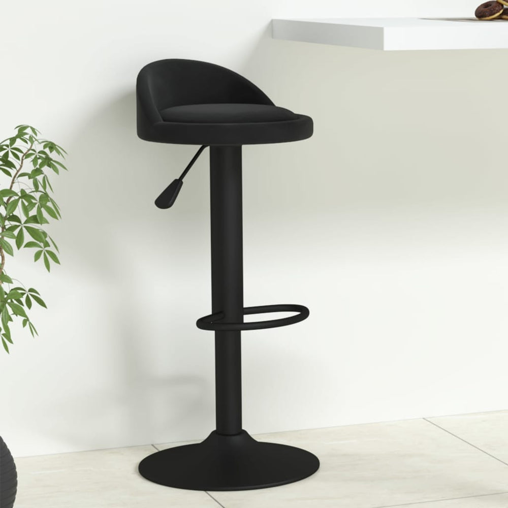 Bar stool, black, velvet