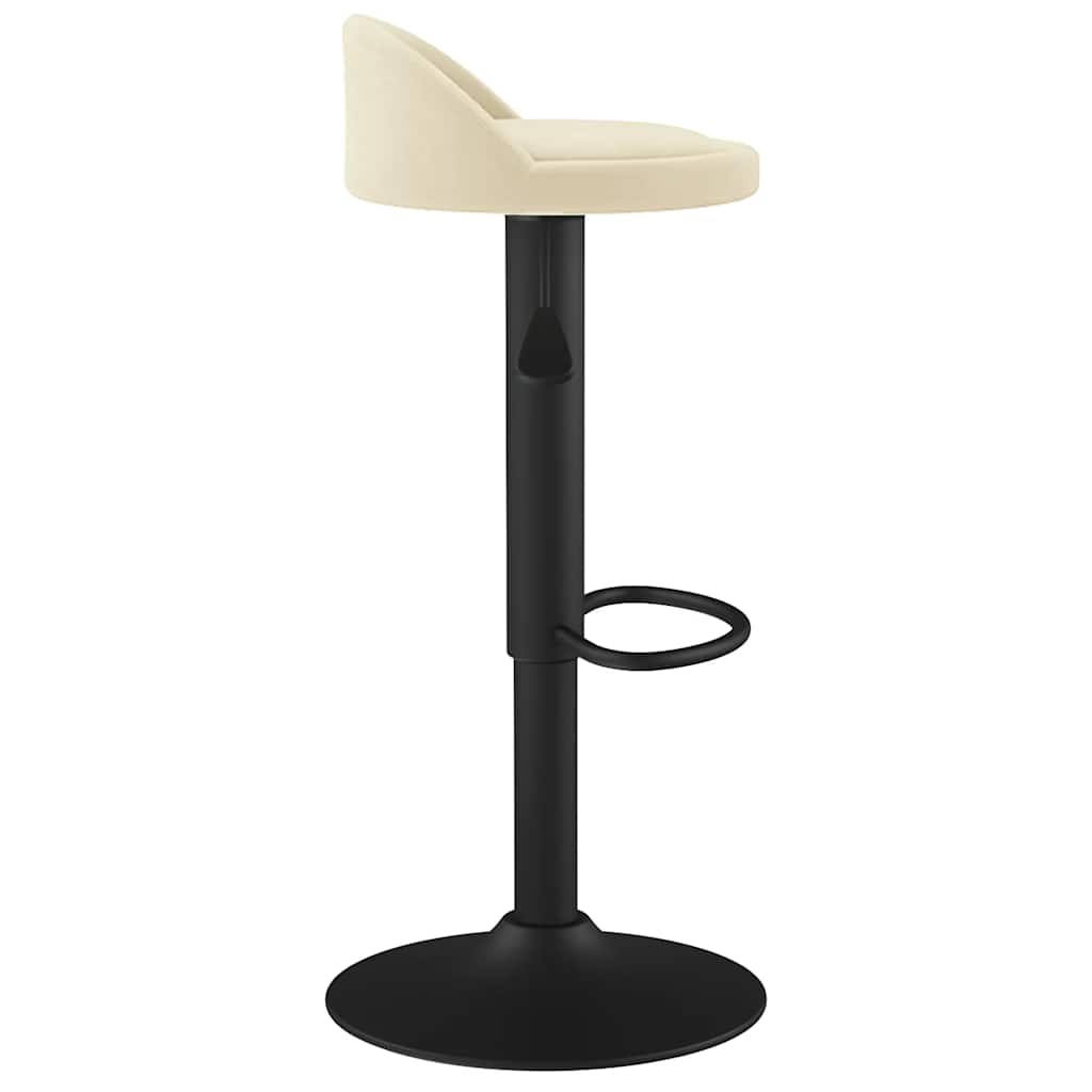 Bar stool, cream-coloured, velvet