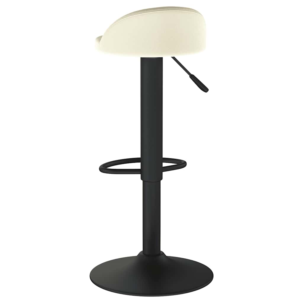 Bar stool, cream-coloured, velvet