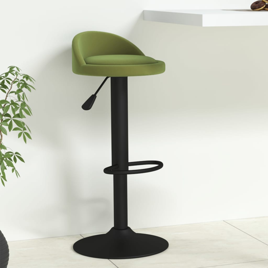 Bar stool, light green, velvet