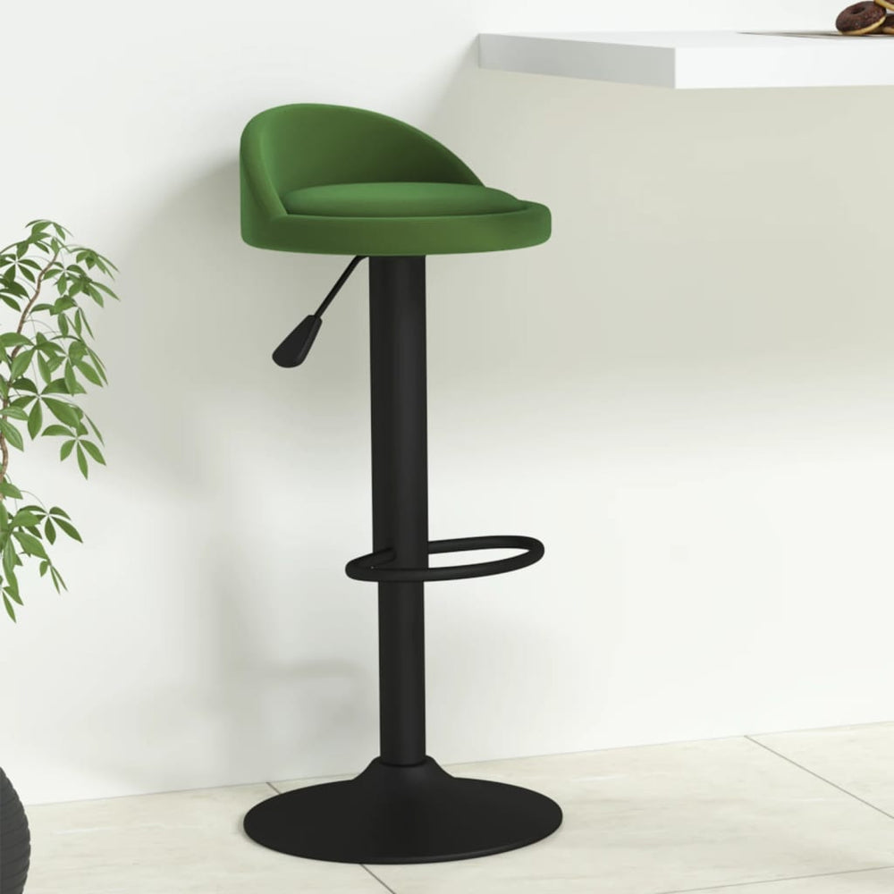 Bar stool, dark green, velvet
