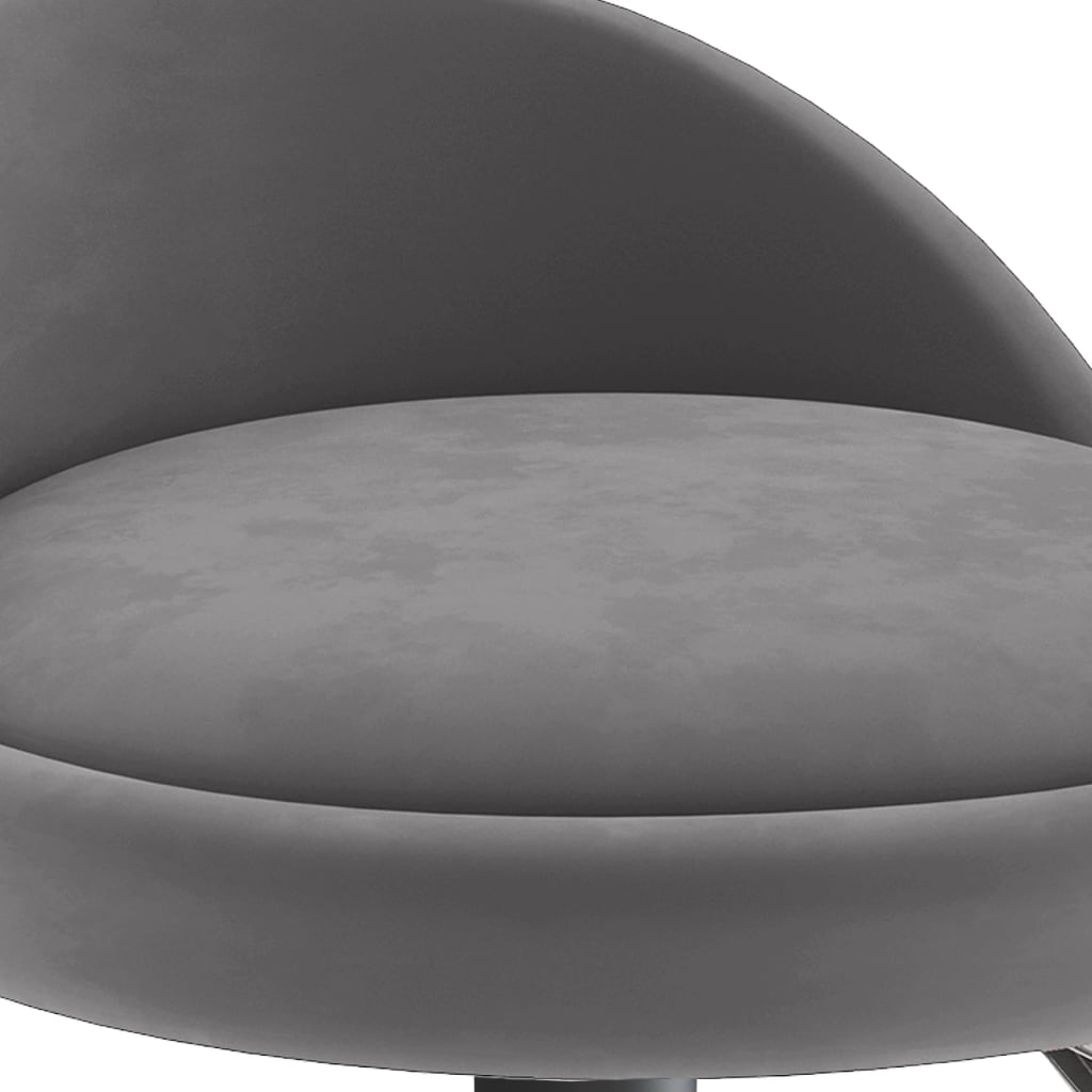 Bar stools, 2 pcs., dark grey, velvet