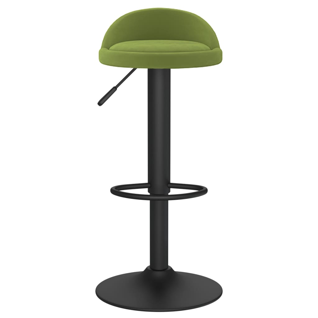 Bar stools, 2 pcs., light green, velvet
