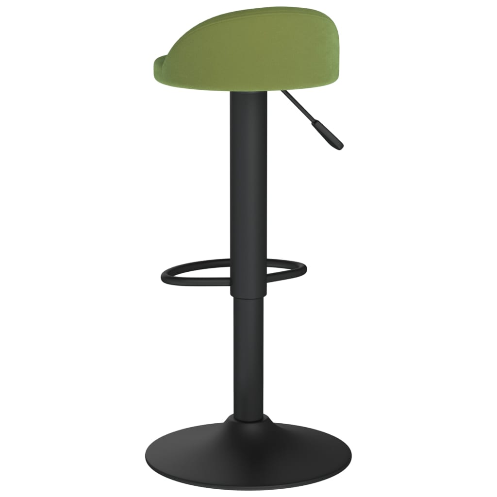 Bar stools, 2 pcs., light green, velvet