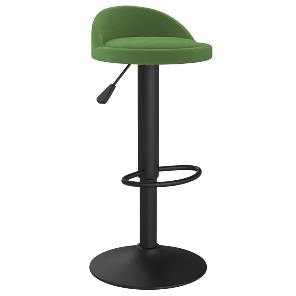 Bar stools, 2 pcs., dark green, velvet