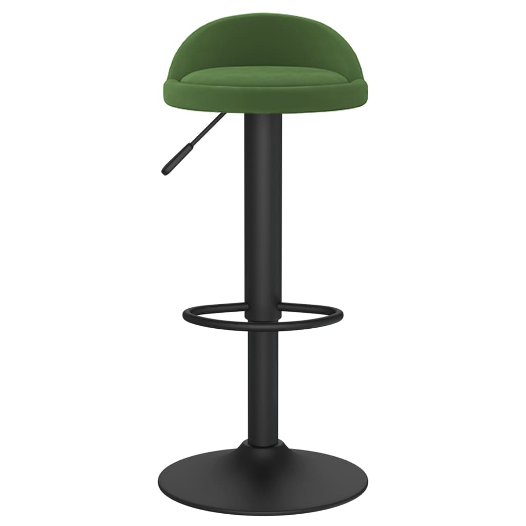 Bar stools, 2 pcs., dark green, velvet
