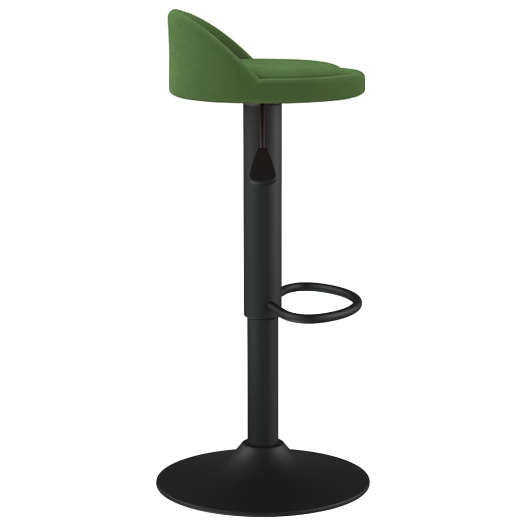 Bar stools, 2 pcs., dark green, velvet