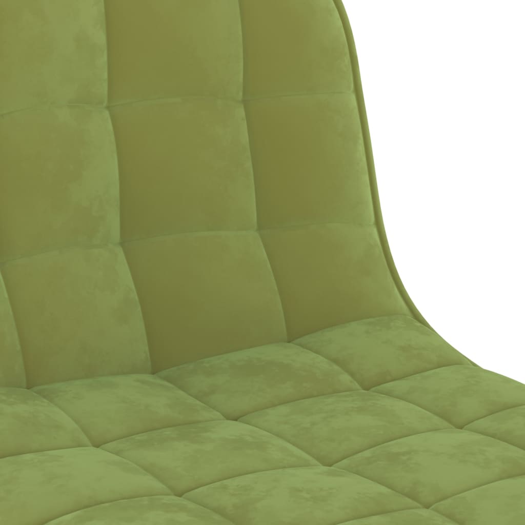Bar stools, 2 pcs., light green, velvet