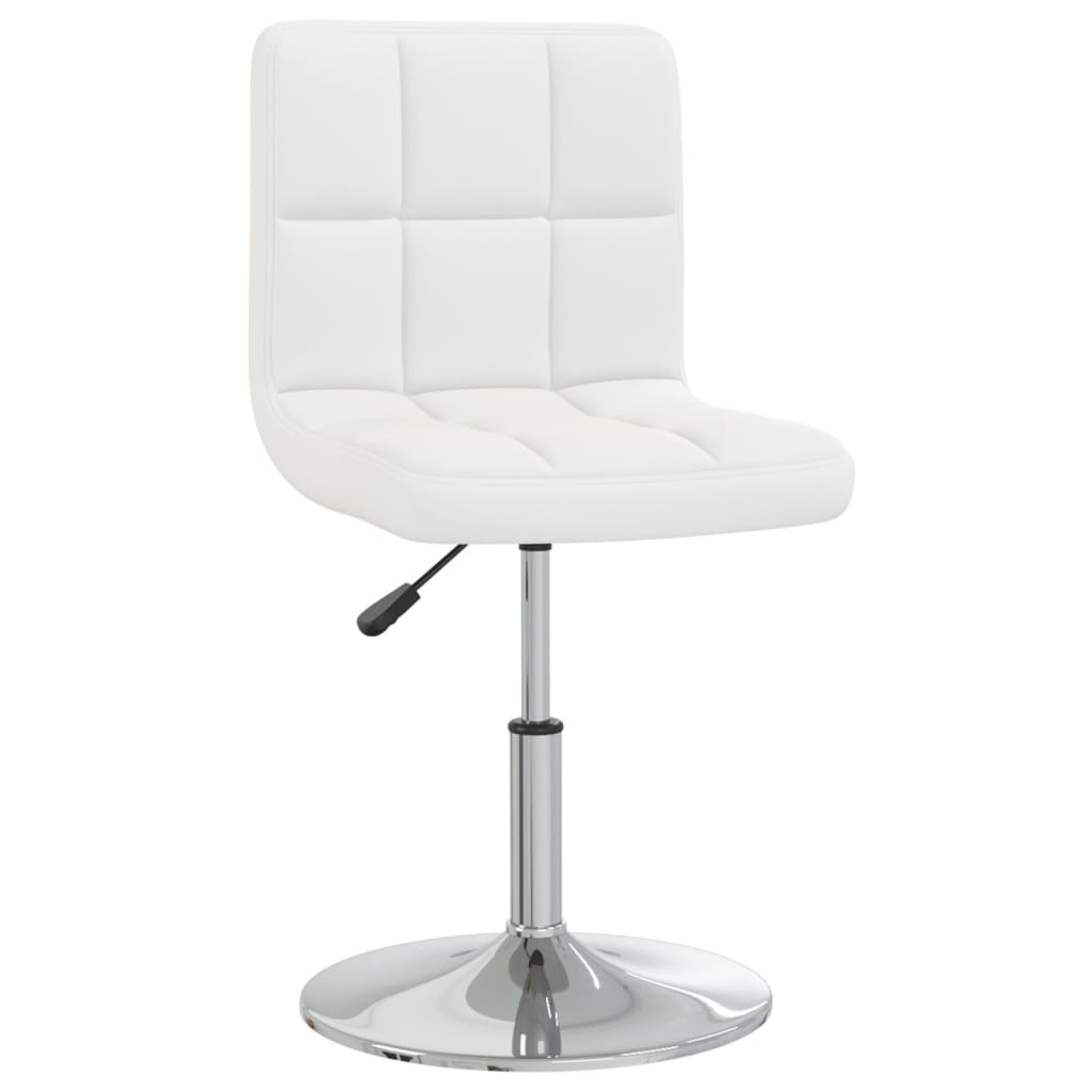 Dining chairs, 2 pcs., white, faux leather