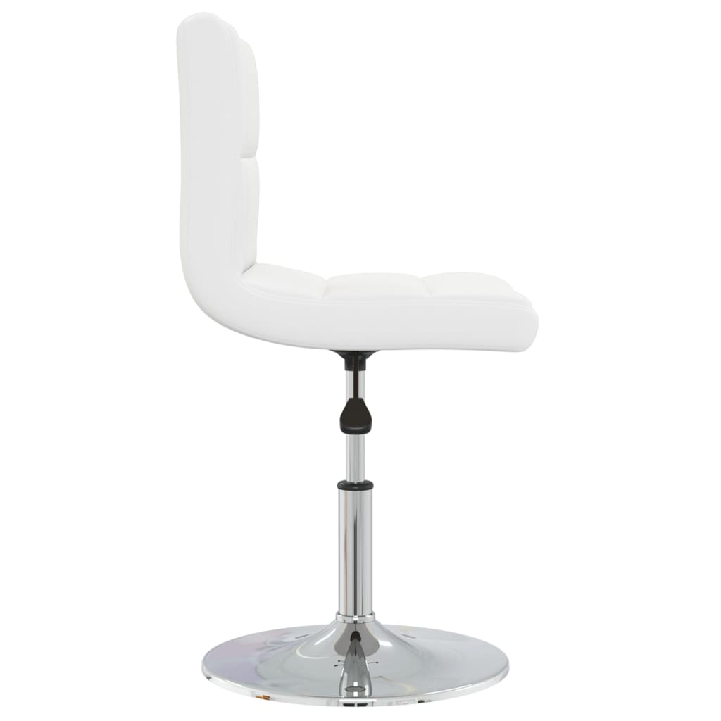 Dining chairs, 2 pcs., white, faux leather