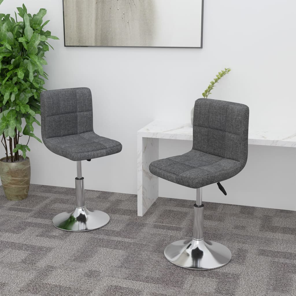 Pasukamos valgomojo kėdės, 2vnt., tamsiai pilkos, audinys