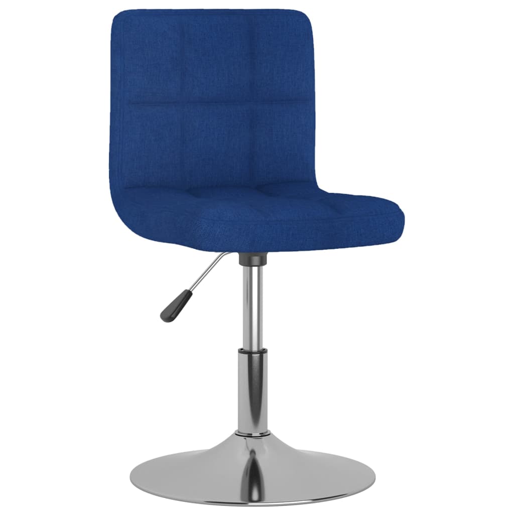 Swivel dining chairs, 2 pcs, blue, fabric