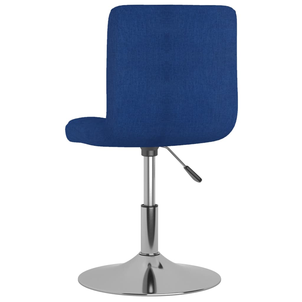 Swivel dining chairs, 2 pcs, blue, fabric