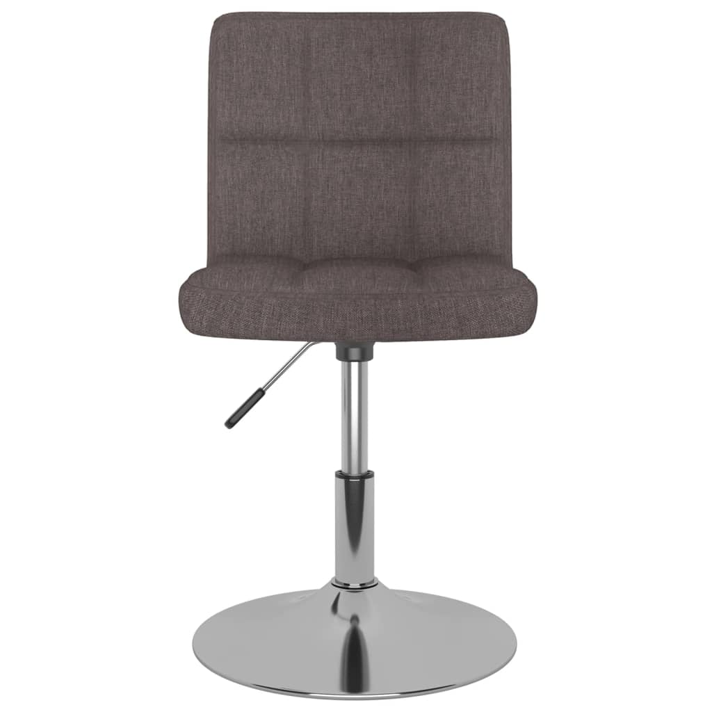 Swivel dining chairs, 2 pcs, taupe, fabric