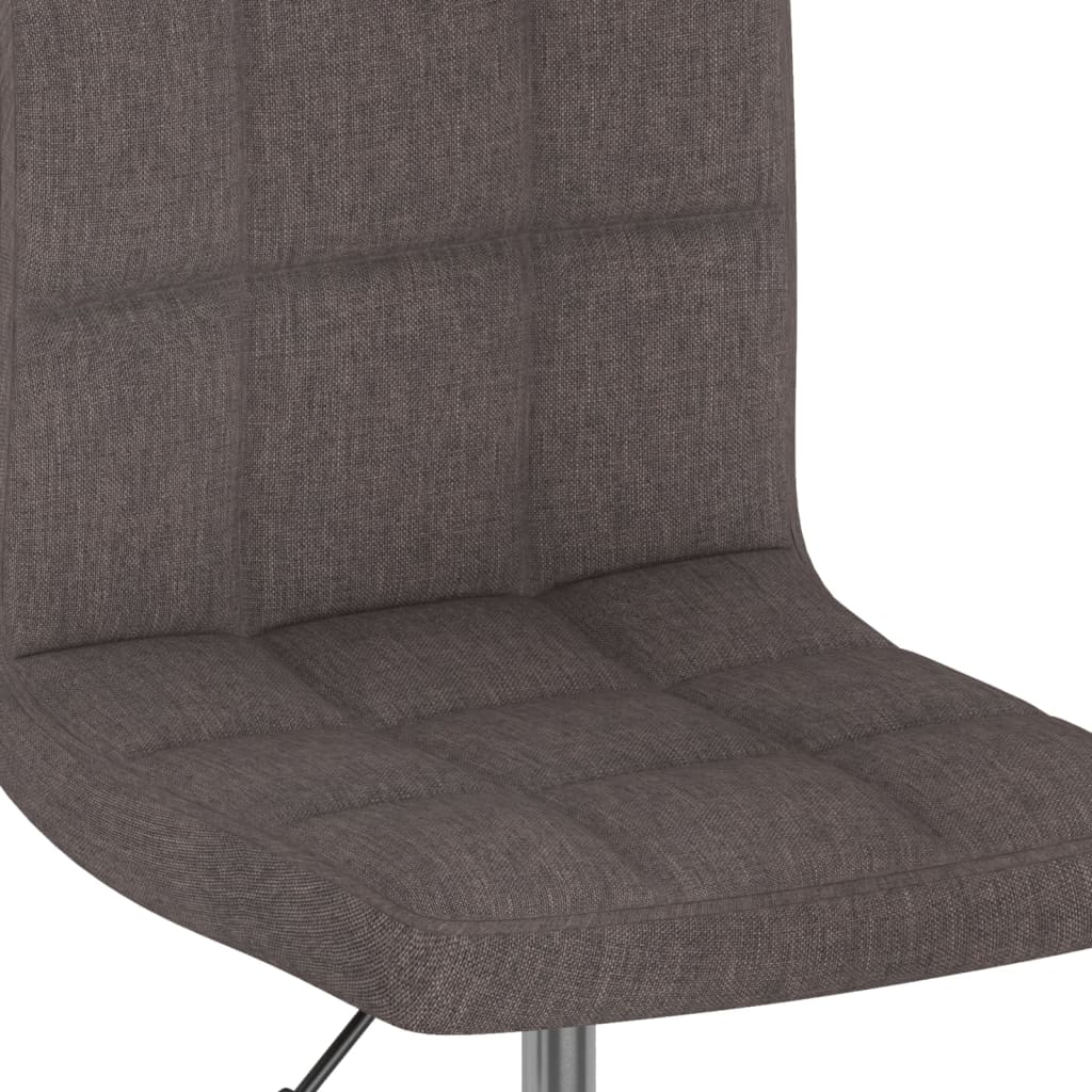 Swivel dining chairs, 2 pcs, taupe, fabric