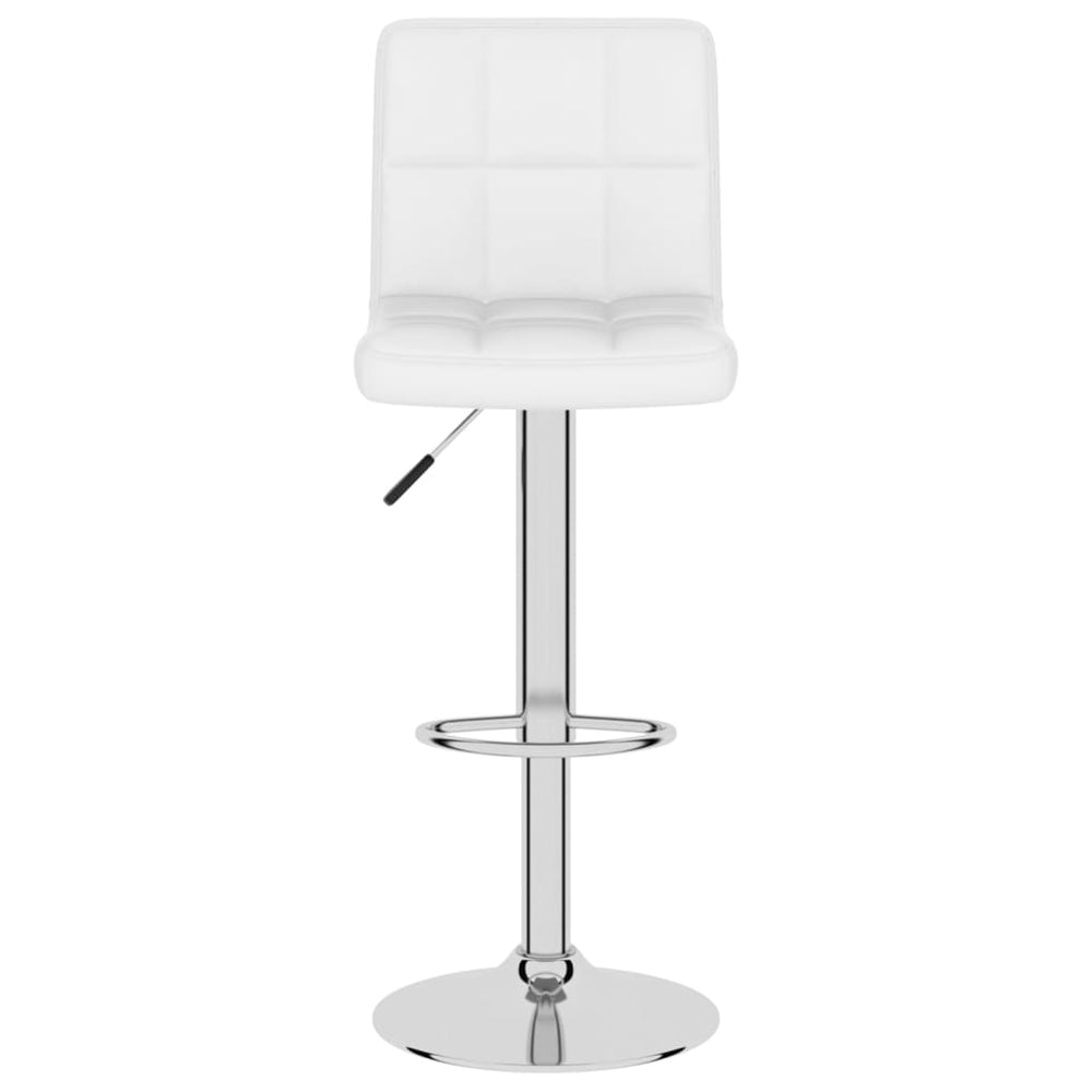 Bar stool, white, faux leather