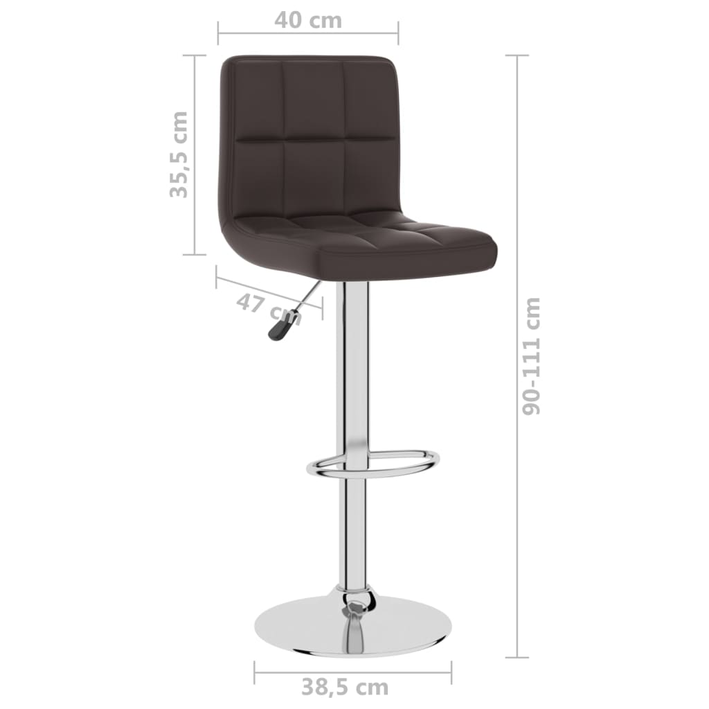 Bar stool, brown, artificial leather