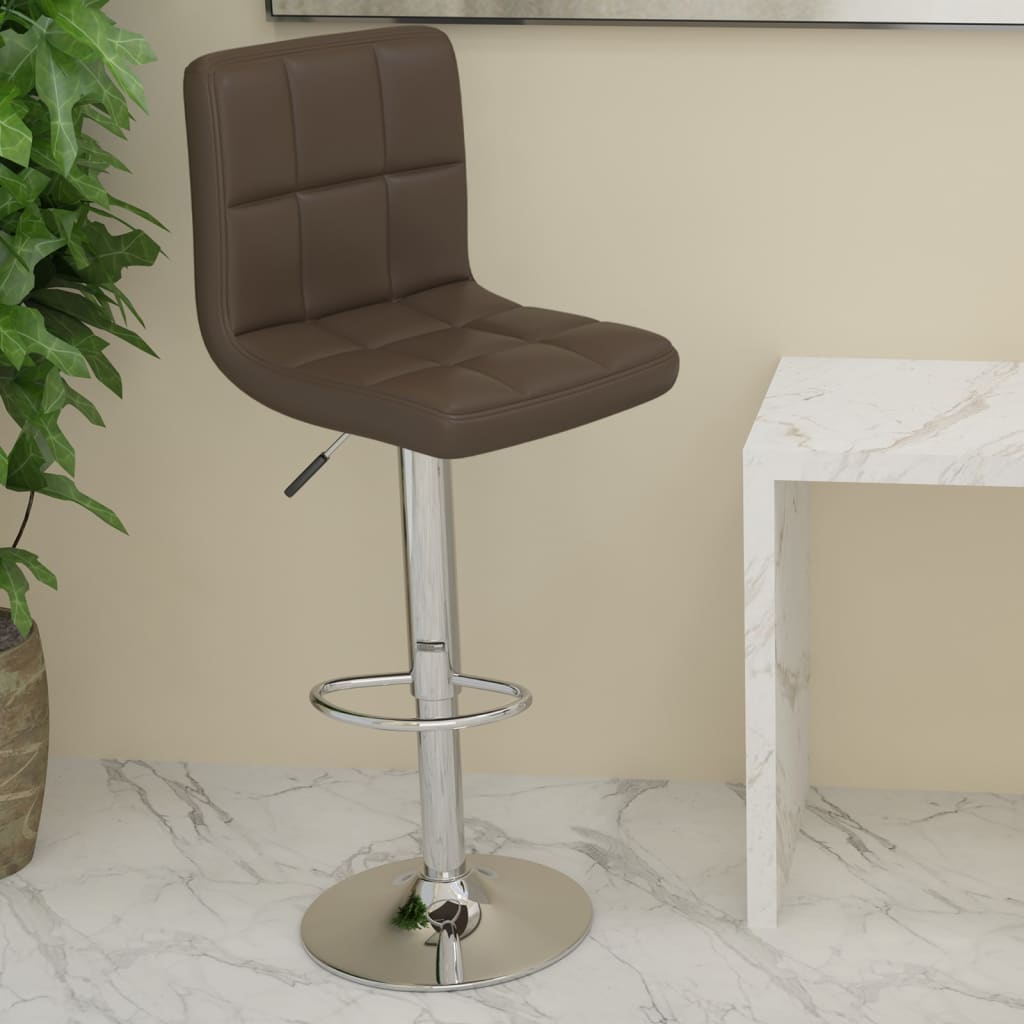 Bar stool, brown, artificial leather